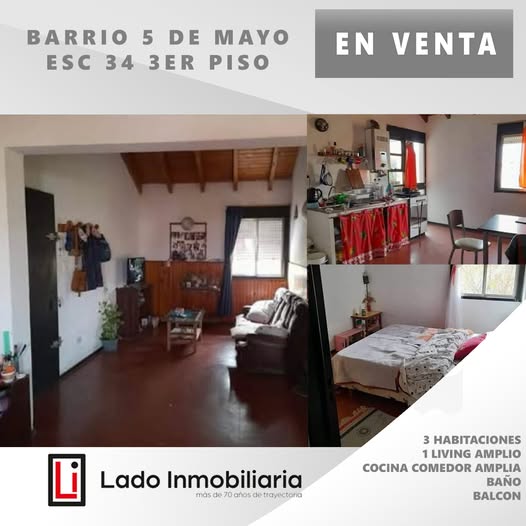BARRIO 5 DE MAYO ESC 34 3ER PISO